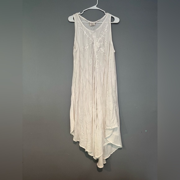 Exist White Asymmetrical Scoop Neck Sundress - Picture 2 of 8